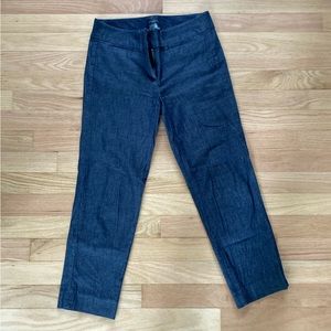 Petite Ann Taylor Blue crop dress pants